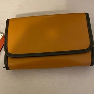 Two tone brown flip out wallet/handbag. New